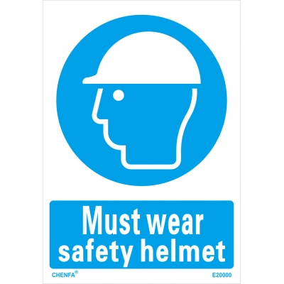 Must Wear Safety Helmet Sign Safety Signs Direction Signs PVC Sign E20000