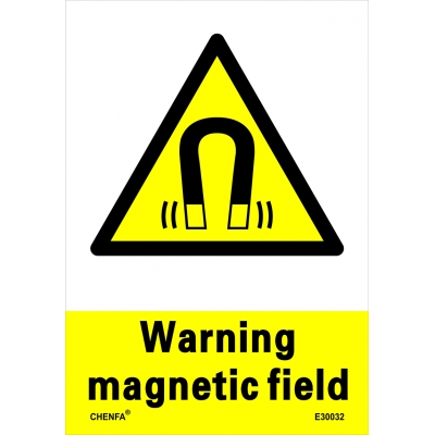 Warning Magnetic Field Sign Safety Signs Warning Signs PVC Sign E30032