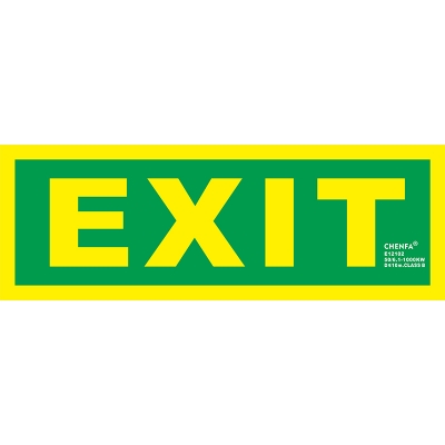 Safety Exit Sign Glow In the Dark Photoluminescent Fire Safety Signs Escape Sign E12102