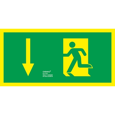 Safety Sign Glow In the Dark Photoluminescent Fire Safety Signs Escape Sign E11135