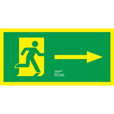 Safety Sign Glow In the Dark Photoluminescent Fire Safety Signs Escape Sign E11130